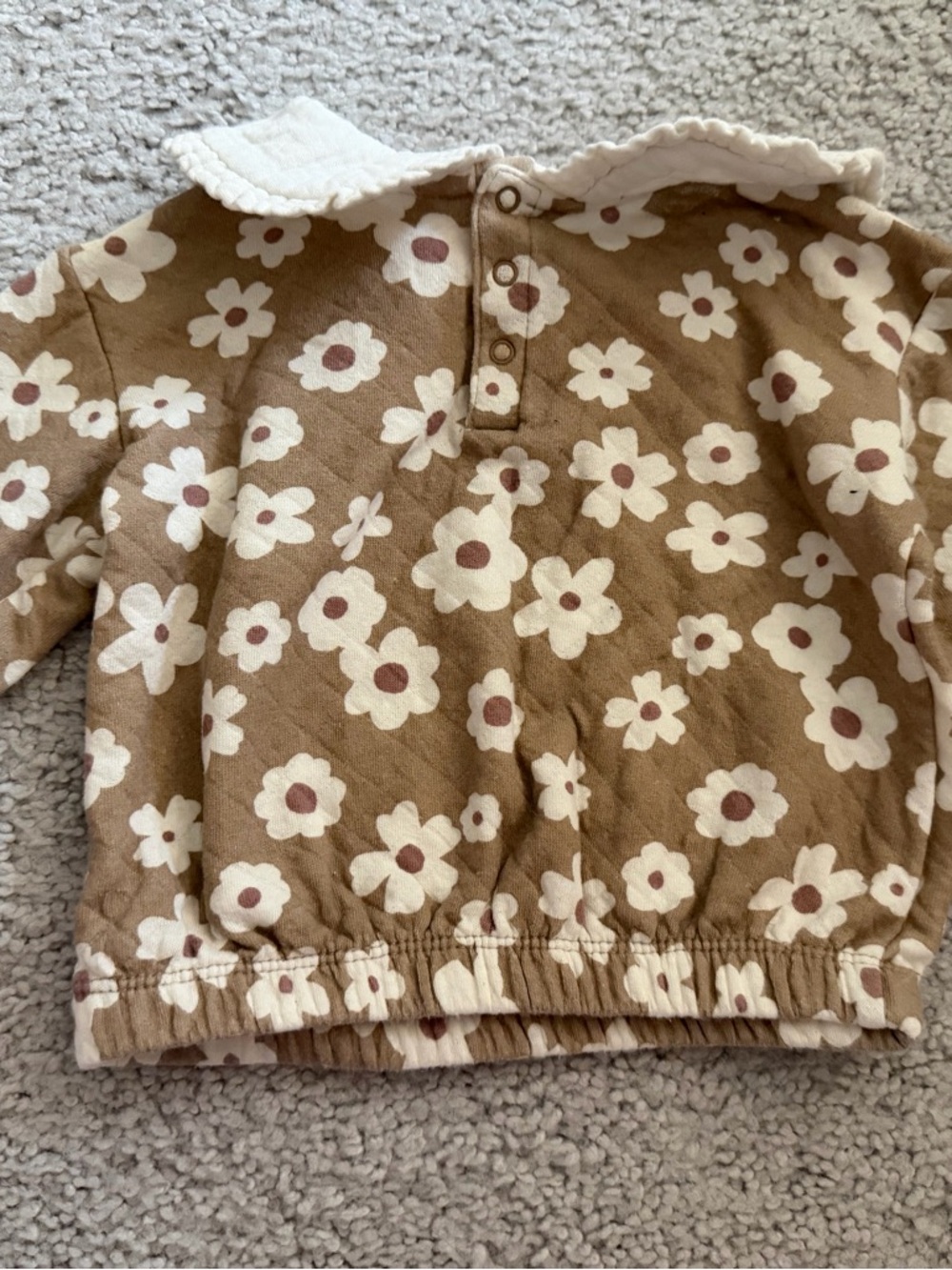 Grayson Collective Baby Girl Outfit Set 6-9 Months Floral Top Cream Leggings - Picture 5 of 5
